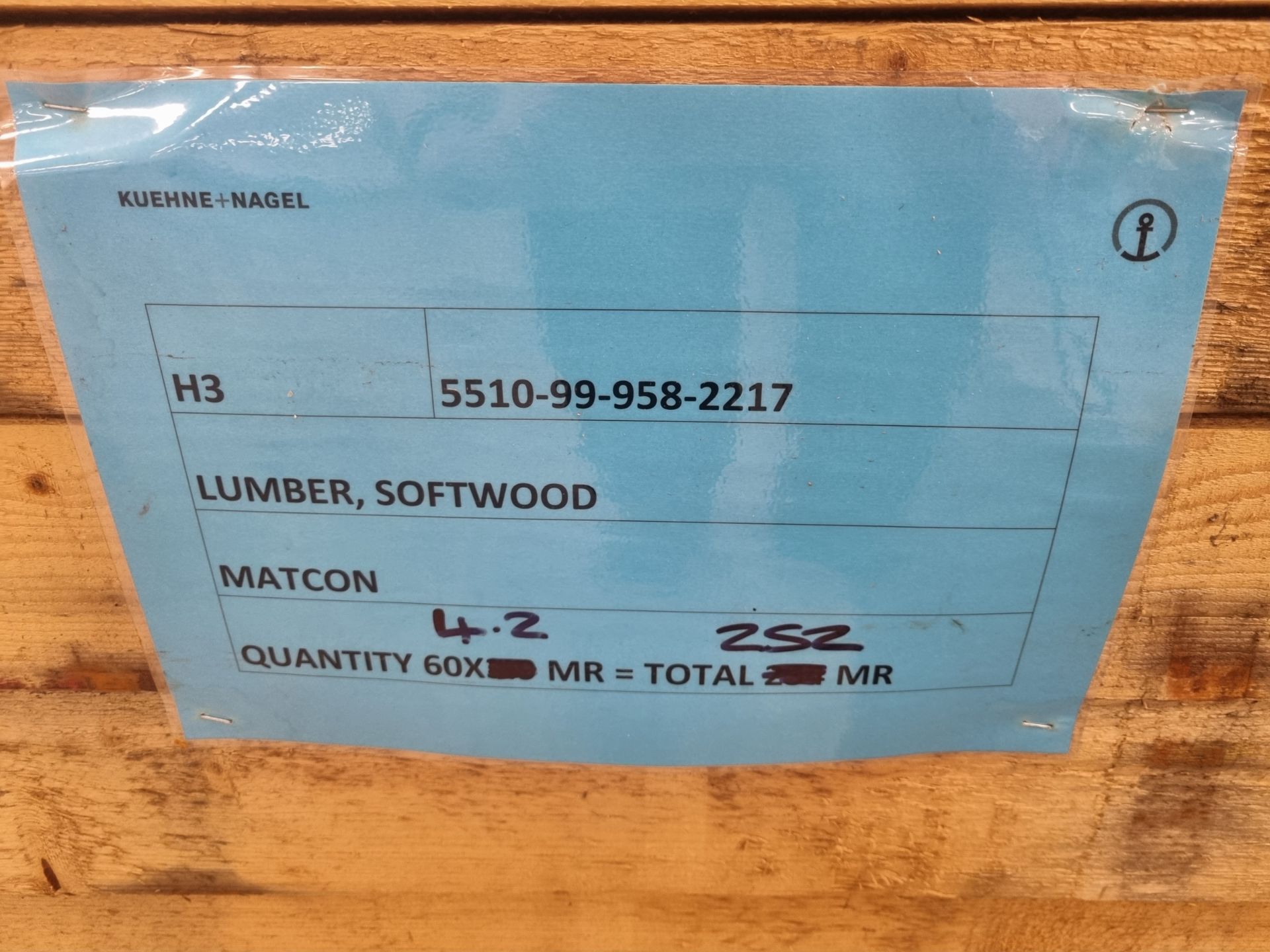 Pallet of 4"x4" (10x10cm) softwood, heat treated and debarked (GBFC-0452 DBHT) L420cm x 60 pcs - Image 2 of 3