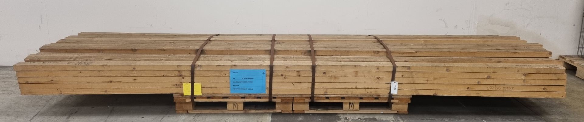 Pallet of 4"x2" (10x5cm) softwood, heat treated and debarked (GBFC-0452 DBHT) - L450cm - 65 pieces