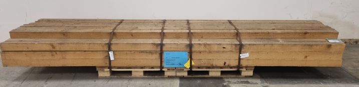 Pallet of 4"x4" (10x10cm) softwood, heat treated and debarked (GBFC-0452 DBHT) L420cm x 43 pcs