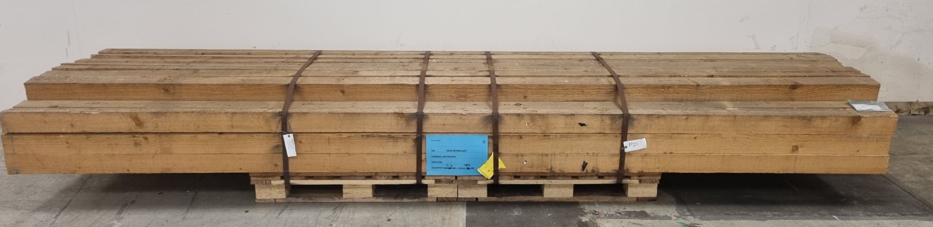 Pallet of 4"x4" (10x10cm) softwood, heat treated and debarked (GBFC-0452 DBHT) L420cm x 43 pcs