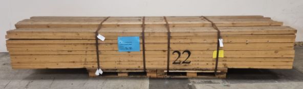 Pallet of 4"x2" (10x5cm) softwood, heat treated and debarked (GBFC-0452 DBHT) - L390cm - 127 pcs