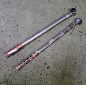 2x Norbar SL3 push through torque wrenches 50-230 N.m 1/2 inch sq drv