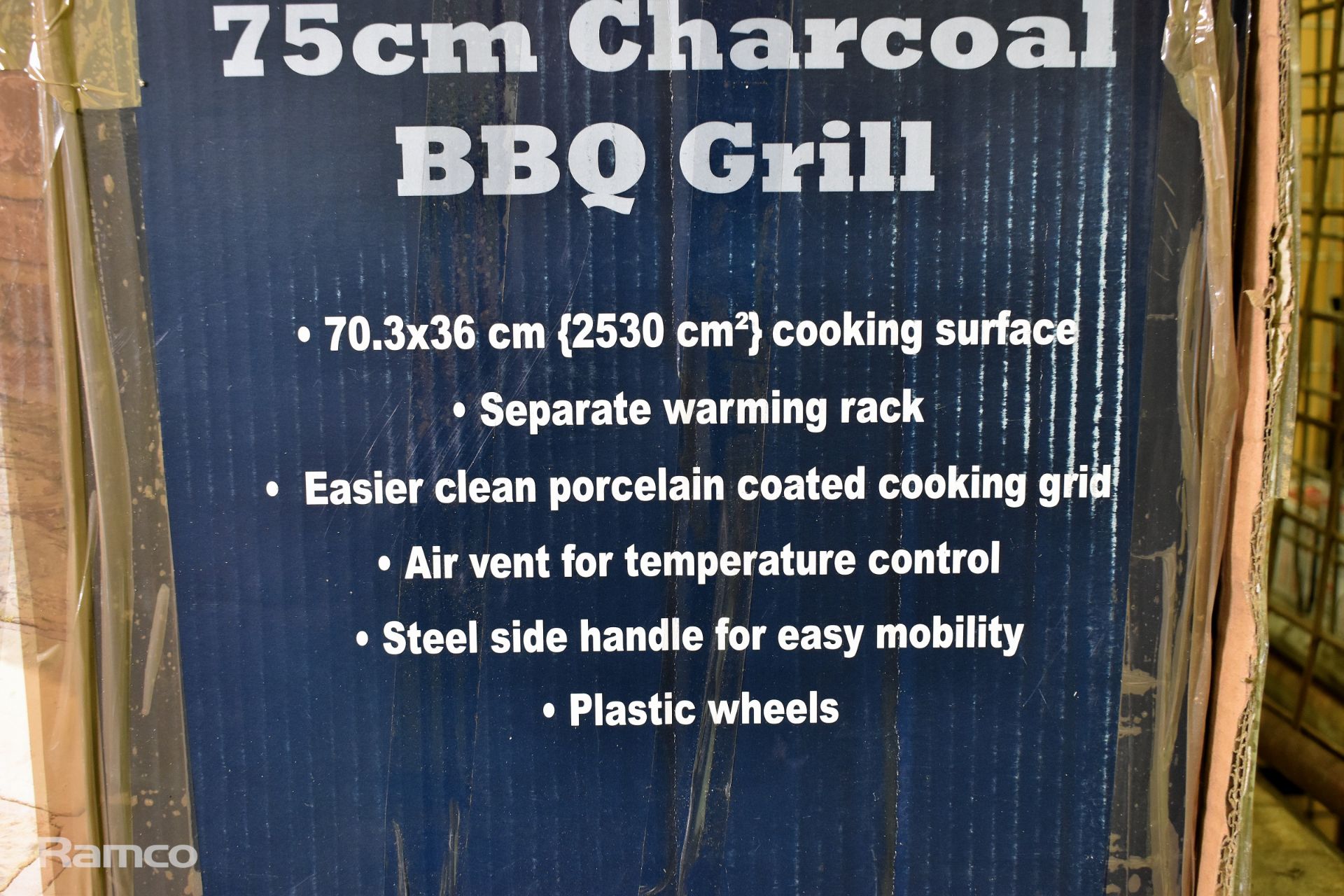 UniFlame 60cm charcoal BBQ grill and 75cm charcoal BBQ grill - boxed unchecked - Image 4 of 4