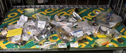 Assortment of accessories, bolts, gears & clamps
