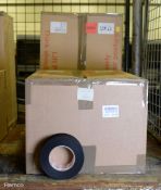 2x Boxes Black fabric adhesive tape 50mm x 50M - 36 per box