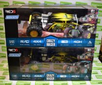 Red5 remote control crazy racing truck 1/12th scale, 1x complete, 1x spare/repair