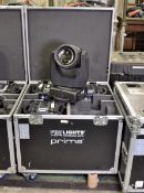 Prolights Prime beamlight set of four in black flightcase (case missing castor) with accessories