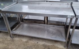 Stainless steel preparation table - 150x70x92cm
