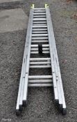 Ex - Fire & Rescue, 8 rung/9ft, triple extension ladder - opens to approx 25ft