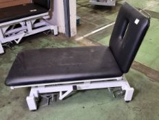 Metron Physio Med Massage Table - Height adjustable foot control - L1660mm fully laid down