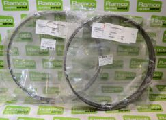 2x Hakansson Silco Bandsaw blades for wood and metal - L16.8", W3/4", thickness .032", TPI 6