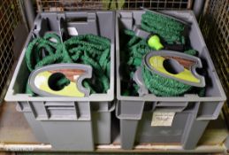 Mixed 30mtr expandable garden hose and accessories : 17 in total