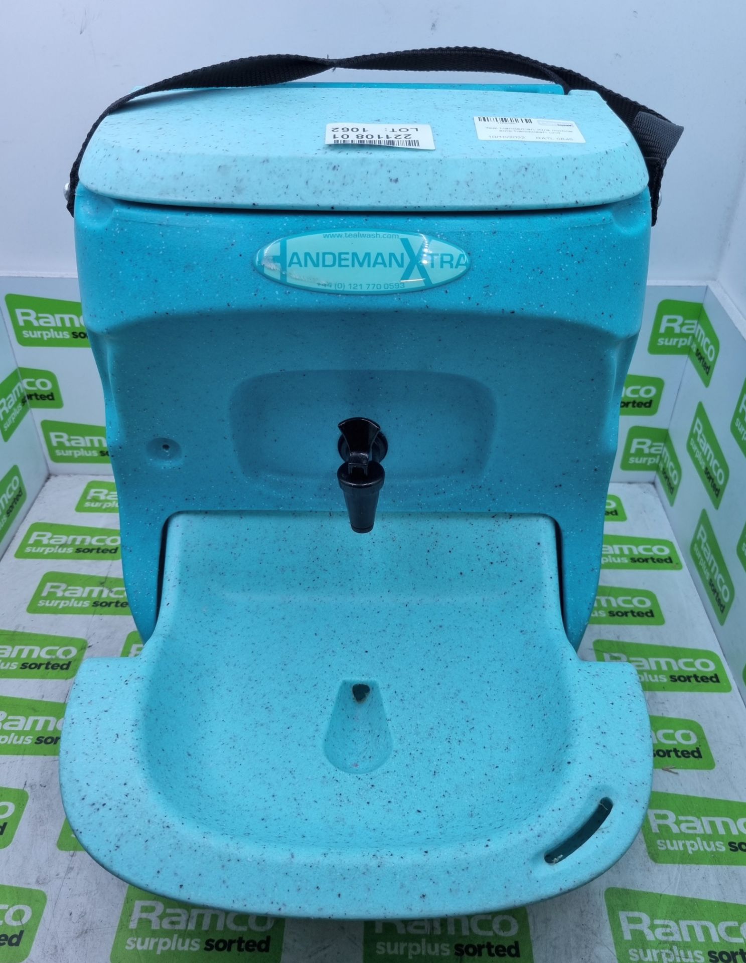 Teal Handeman Xtra mobile sink hand wash unit - Image 3 of 3