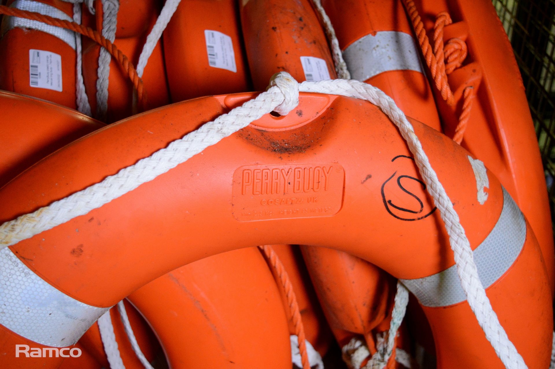 12x Perry Buoy plastic orange rescue ring buoys - 74cm diameter - Image 2 of 2