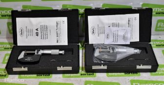 2x Mahr Micrometers 40 A 0-25mm