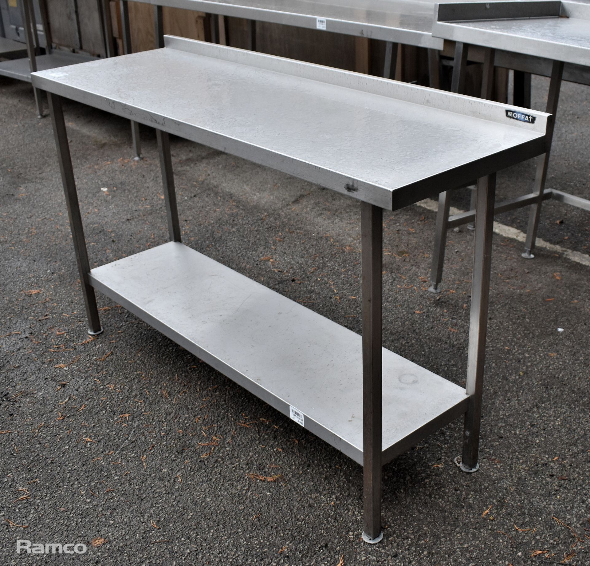 Moffat stainless steel table with undershelf - 150x50x94cm - Image 4 of 4