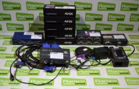 5x AMX pc distribution amplifier units, Procon 1200-01 350MHz RGBHV distribution amplifier 1x2