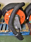 Exhaust fume extraction reel - retractable - approx 10-12m long hose