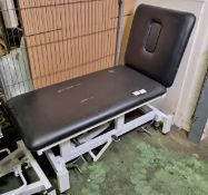 Metron Physio Med Massage Table - Height adjustable foot control - L1660mm fully laid down