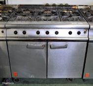 Falcon Dominator 6 burner gas oven - 90x88x95cm - missing all knobs