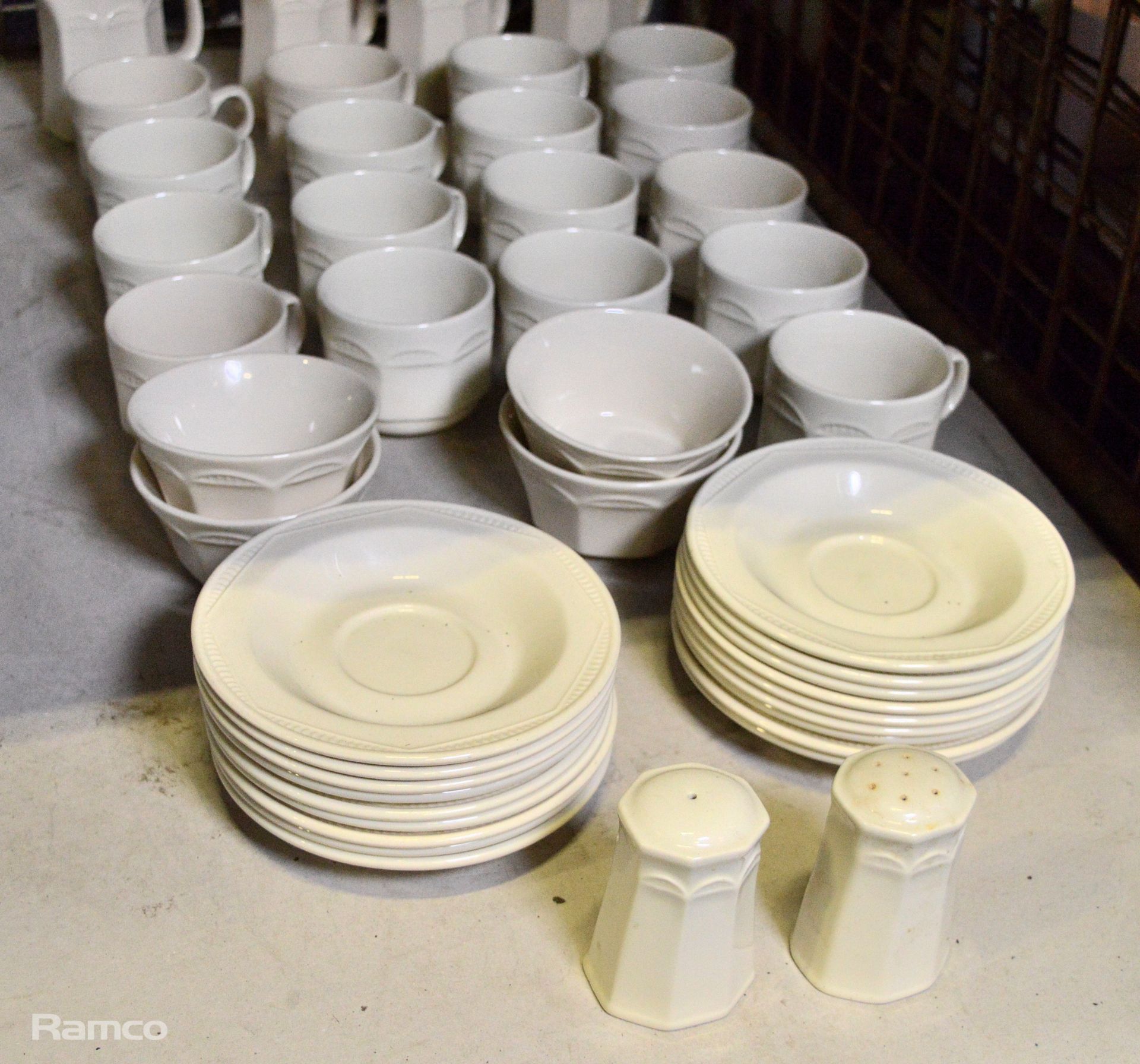 Steelite International ivory crockery: cups, saucers, milk jugs and bowls - Image 3 of 5