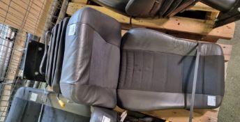 Leather Captains chair - adjustable L46 x W52 x H110Cm