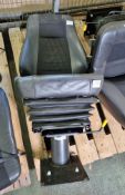 Leather Captains chair - adjustable L46 x W52 x H110Cm