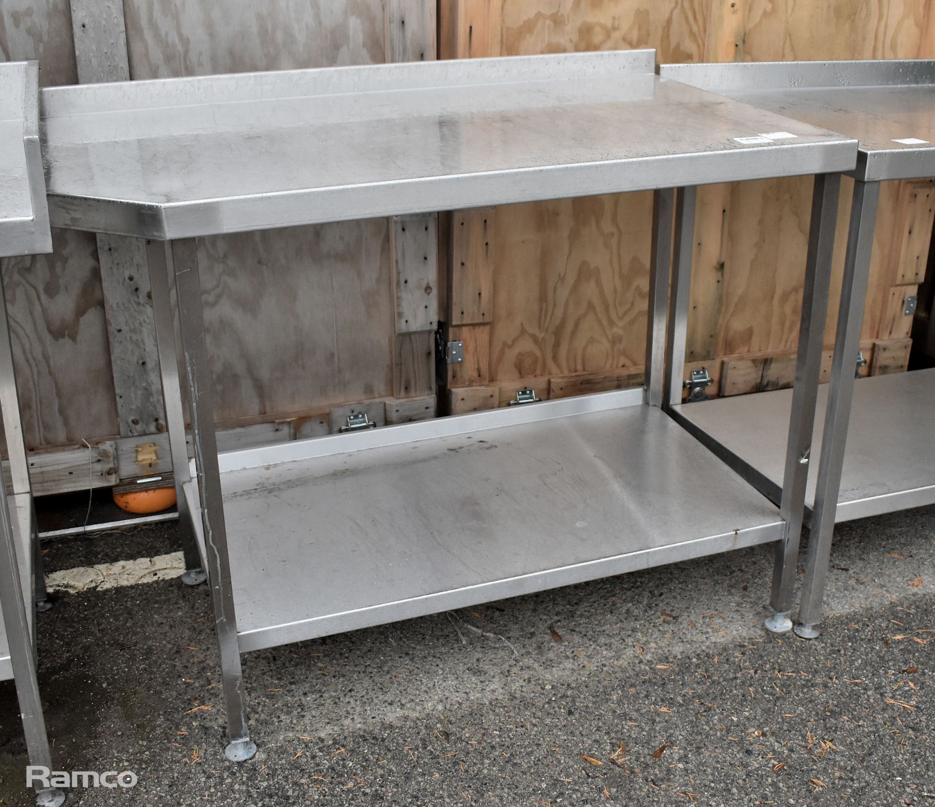 Stainless steel table with shelf - 120x70x98cm - Image 3 of 3