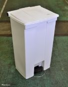 Rubbermaid white pedal bin