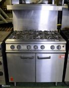 Falcon Dominator Plus G3101 6 burner gas oven range