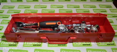 1/2" socket set in red case