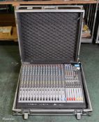 Allen & Heath GL2400 dual-function live sound mixer in foam padded flight case