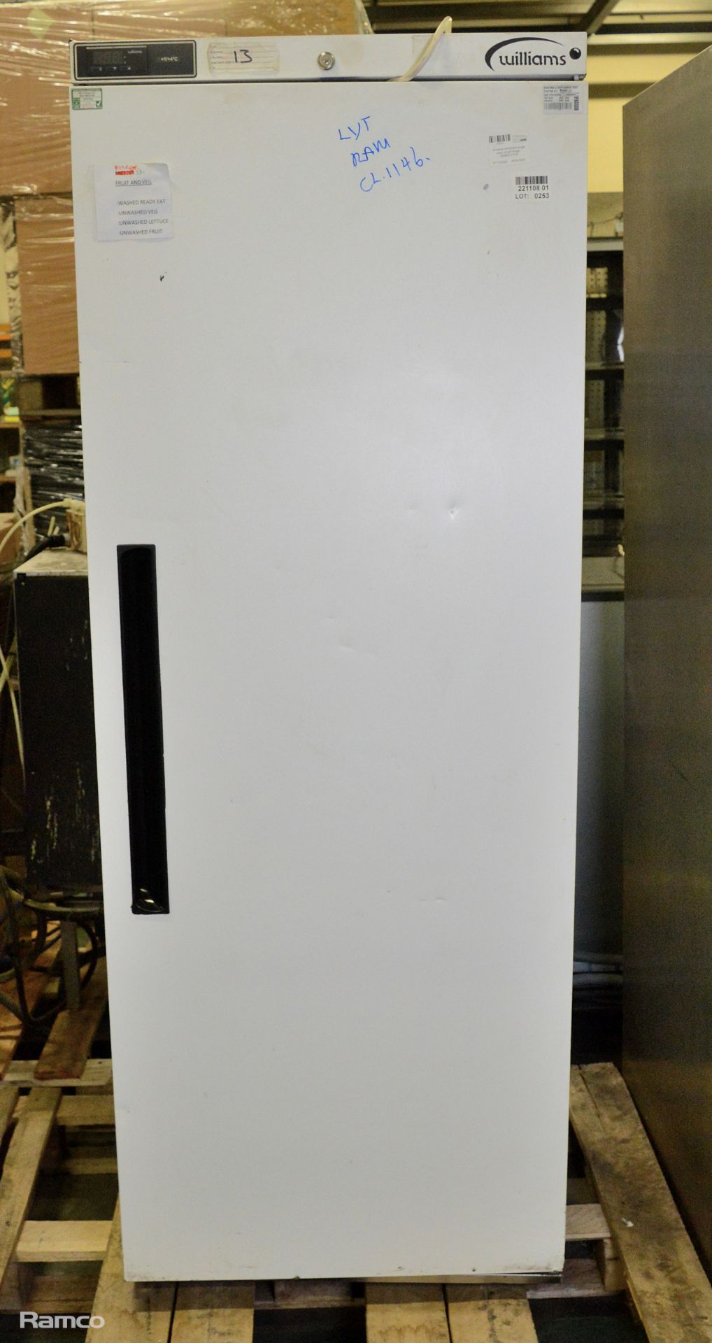 Williams HA400WA single door upright fridge - 65x65x177cm