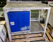 Metal small workshop tables - L100xW60xH95cm