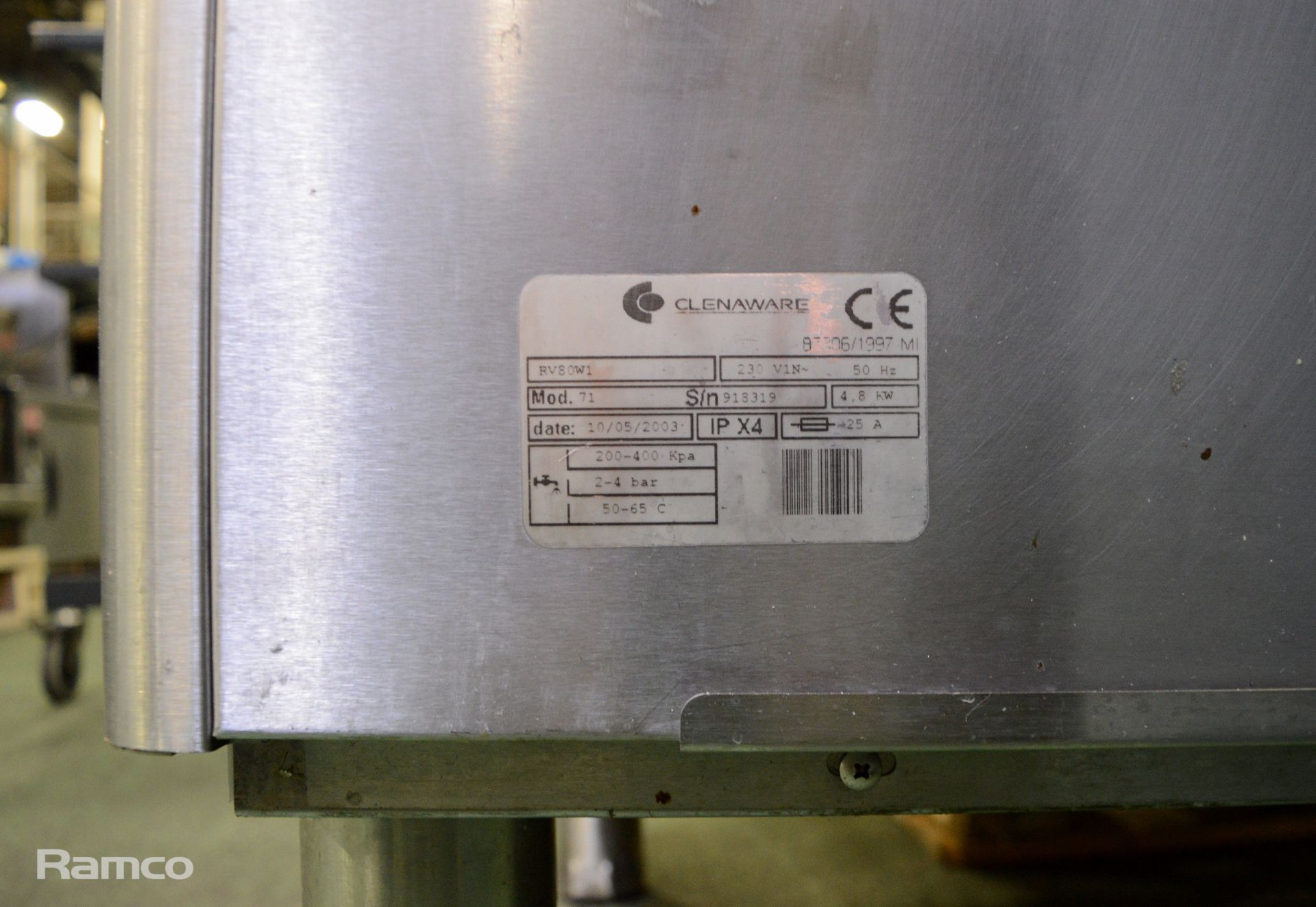 Clenaware 71B pass through dishwasher - Image 6 of 6