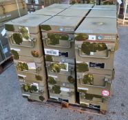 9x Green Metal storage containers - 120x30x30cm