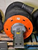 Exhaust fume extraction reel - retractable - approx 10-12m long hose