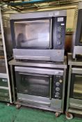 2x Fri-Jado TG110-M electric rotisserie ovens - 84x55x75cm, Stainless steel trolley - 96x62x100cm