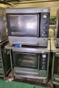 2x Fri-Jado TG110-M electric rotisserie ovens - 84x55x75cm, Stainless steel trolley - 97x73x105cm