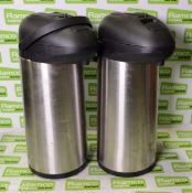 2x Genware 5L hot/cold vacuum pump pots