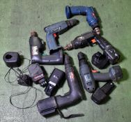 Cordless drills - AS SPARES OR REPAIRS