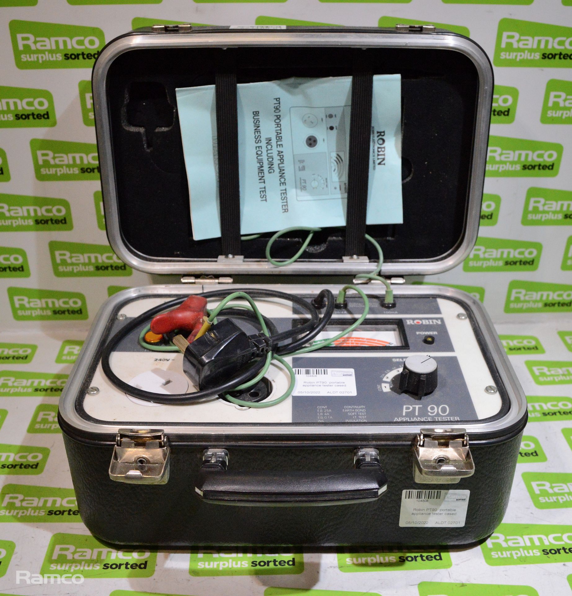 Robin PT90 portable appliance tester cased