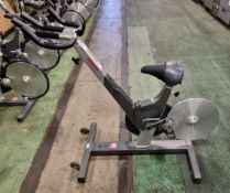 Keiser M3 indoor exercise spinner bike - no display module - missing rear wheel plastic cover