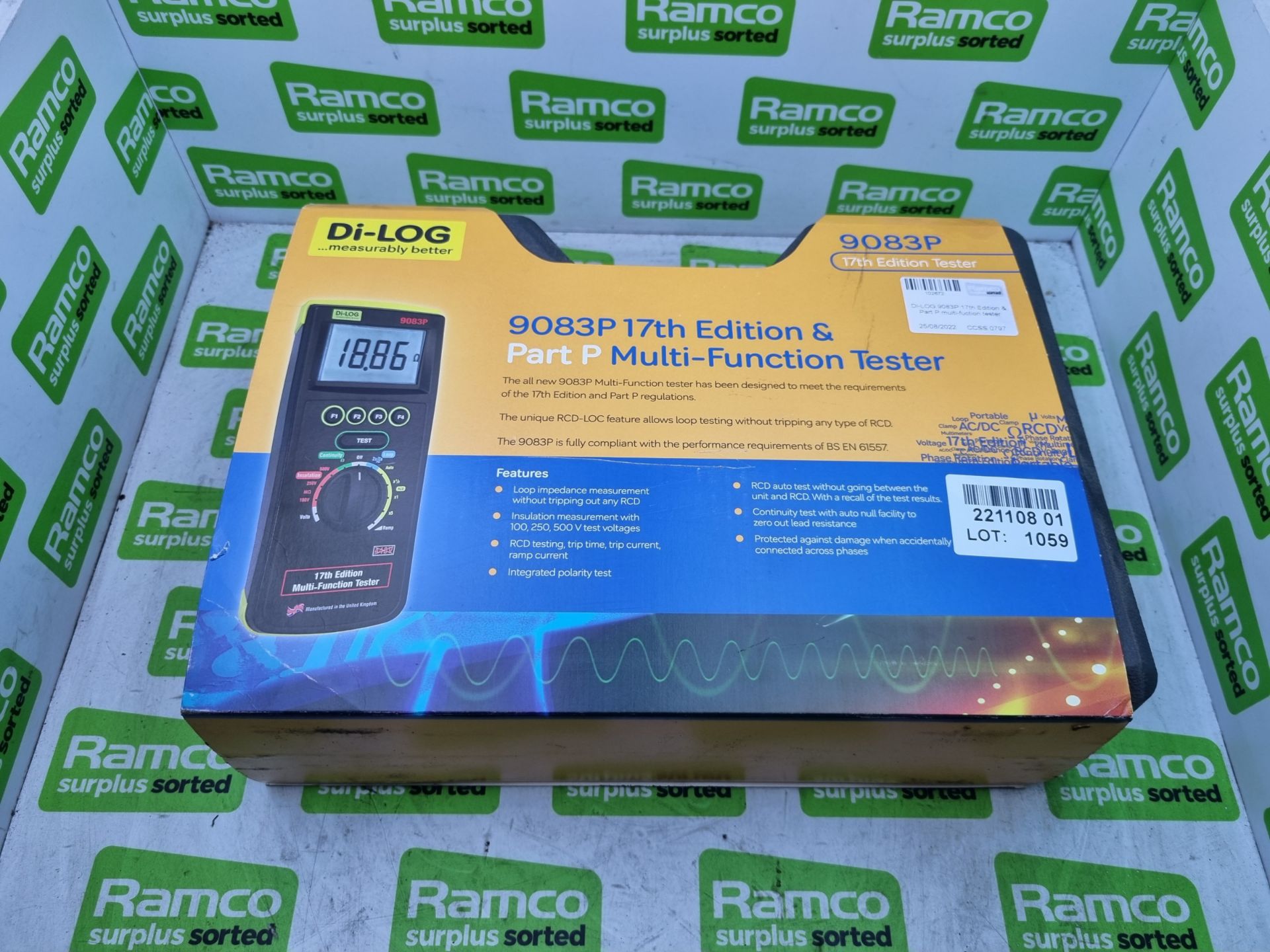 Di-LOG 9083P 17th Edition & Part P multi-function tester