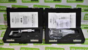 2x Mahr Micrometers 40 A 0-25mm