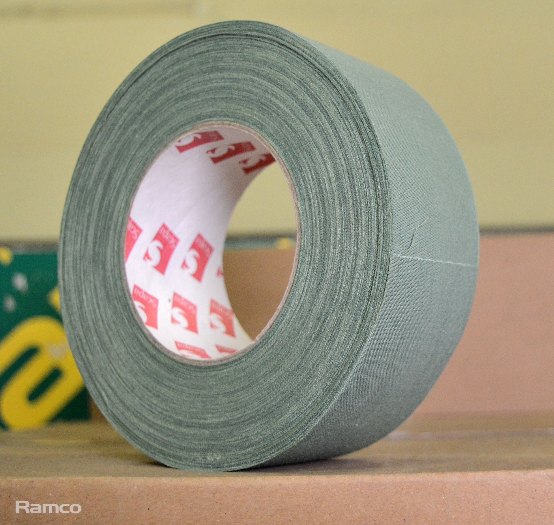 2x boxes - Scapa Cloth Adhesive Tape 3302 - Olive Green 16 Roll Per Box - W 50mm x L 50M - Image 2 of 3