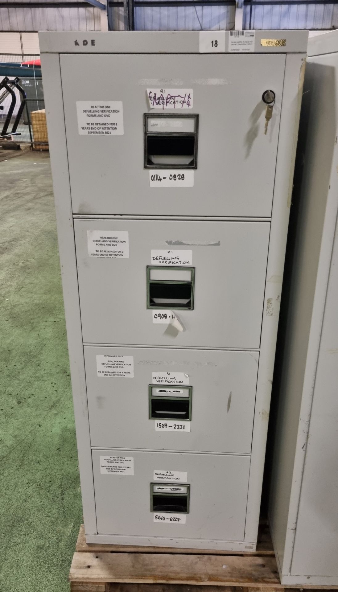 Kardex safefile 4-drawer file cabinet L54xW80xH145cm