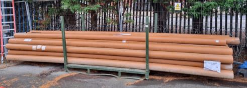 25x 5.7m long underground plastic pipe - 160mm diameter