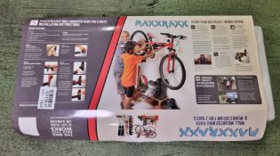 MaxxRaxx wall mounted bike rack & workstation for 2 bikes