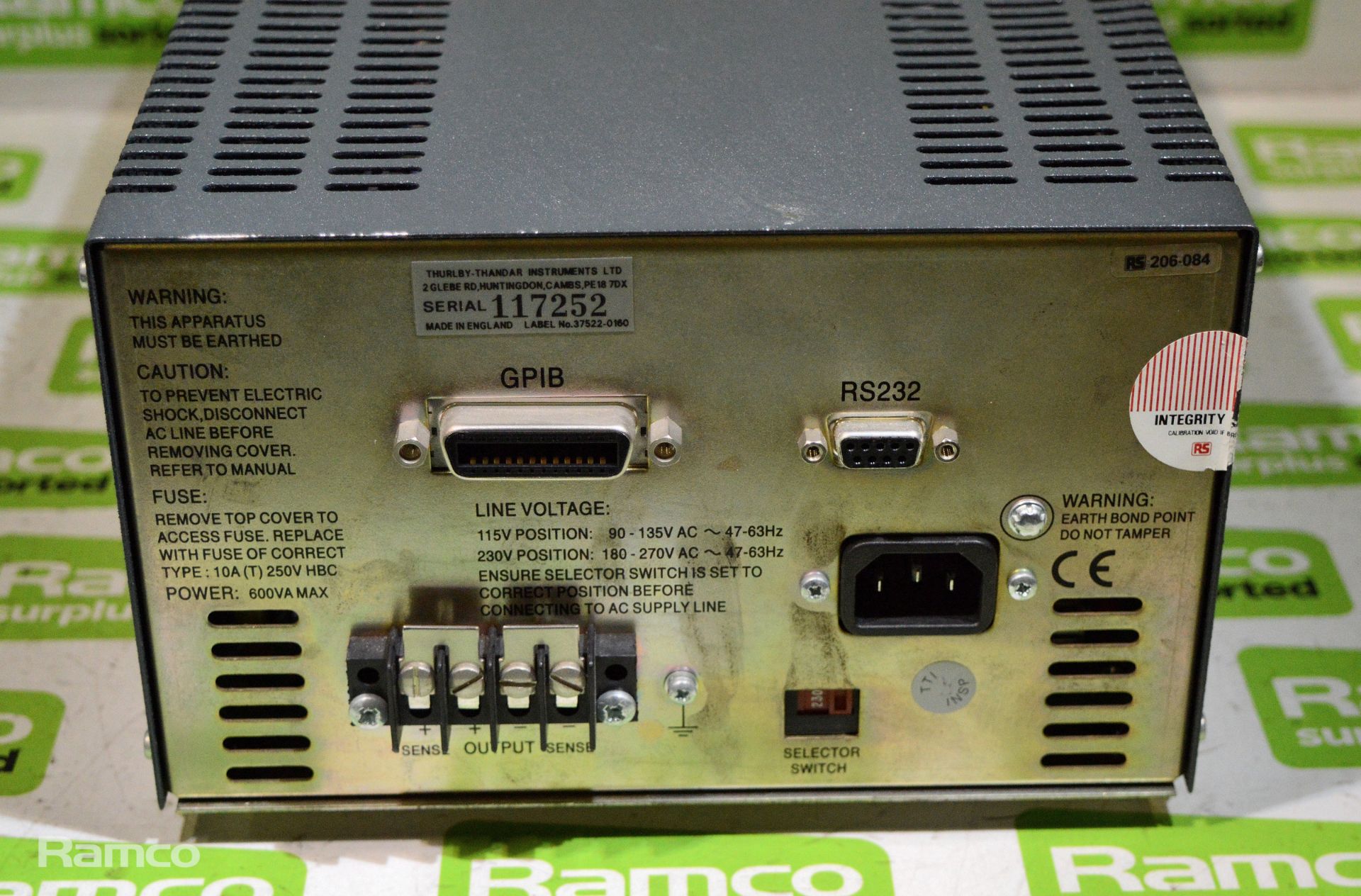Thurlby Thandar TSX1820P programmable DC PSU unit - Image 3 of 3